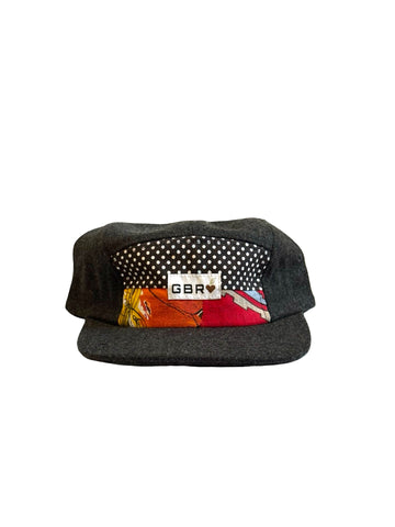5 panel - charcoal/wool