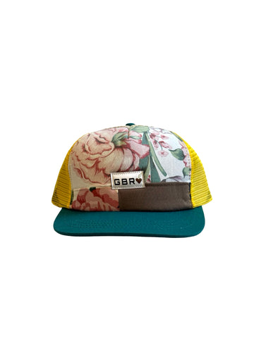 Trucker - turquoise brim/yellow mesh