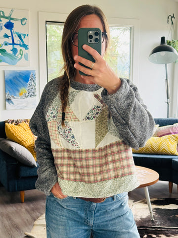 Quilt-Scrap Sweatshirt - med/Lg