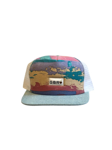 Trucker - light denim brim/white mesh