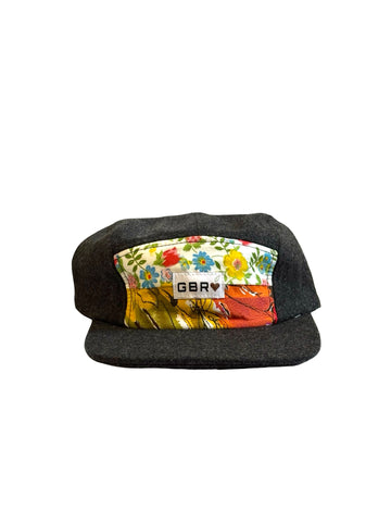 5 panel - charcoal/wool