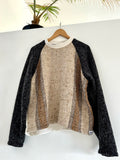 Scrap-Knit Sweatshirt med/Lg