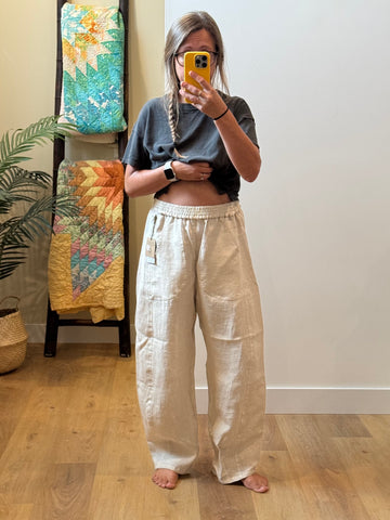 Scrap Pants - 32” waist (linen)