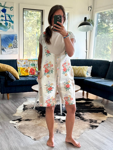 Overall Shorts - small (flannel)