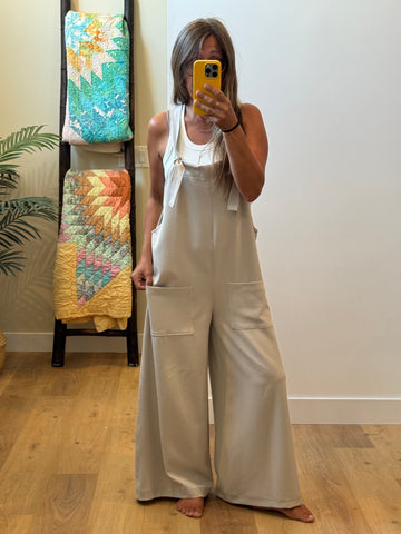 Wide Leg Overalls - sm/med