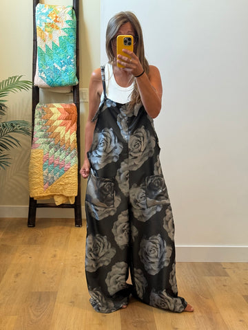 Wide Leg Overalls - Lg/XL