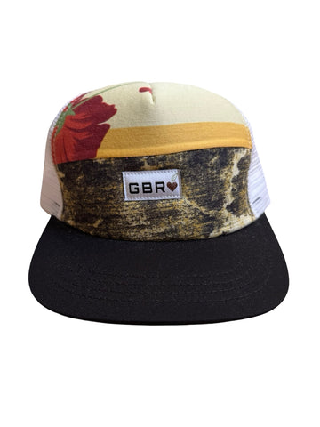 Trucker - black brim/white mesh