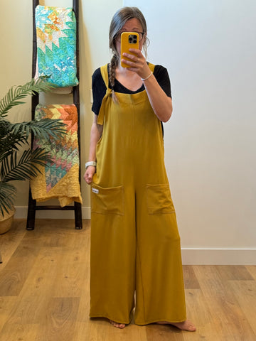 Wide Leg Overalls - sm/med