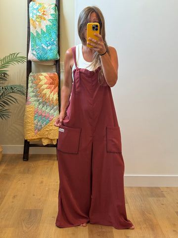 Wide Leg Overalls - Lg/XL