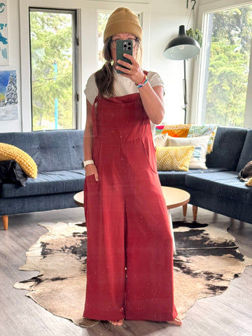 Wide Leg Overalls - sm/med