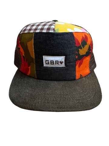 Trucker - olive cord brim/brown mesh