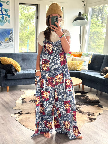 Wide Leg Overalls - Lg/XL