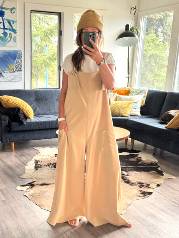 Wide Leg Overalls - Lg/XL
